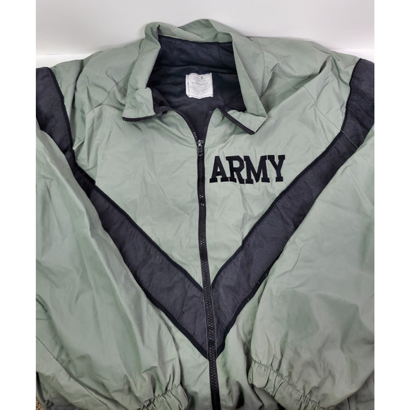 US Army Mens Jacket Green Large Regular PFU Jwod Skilcraft Windbreaker - Picture 6 of 6
